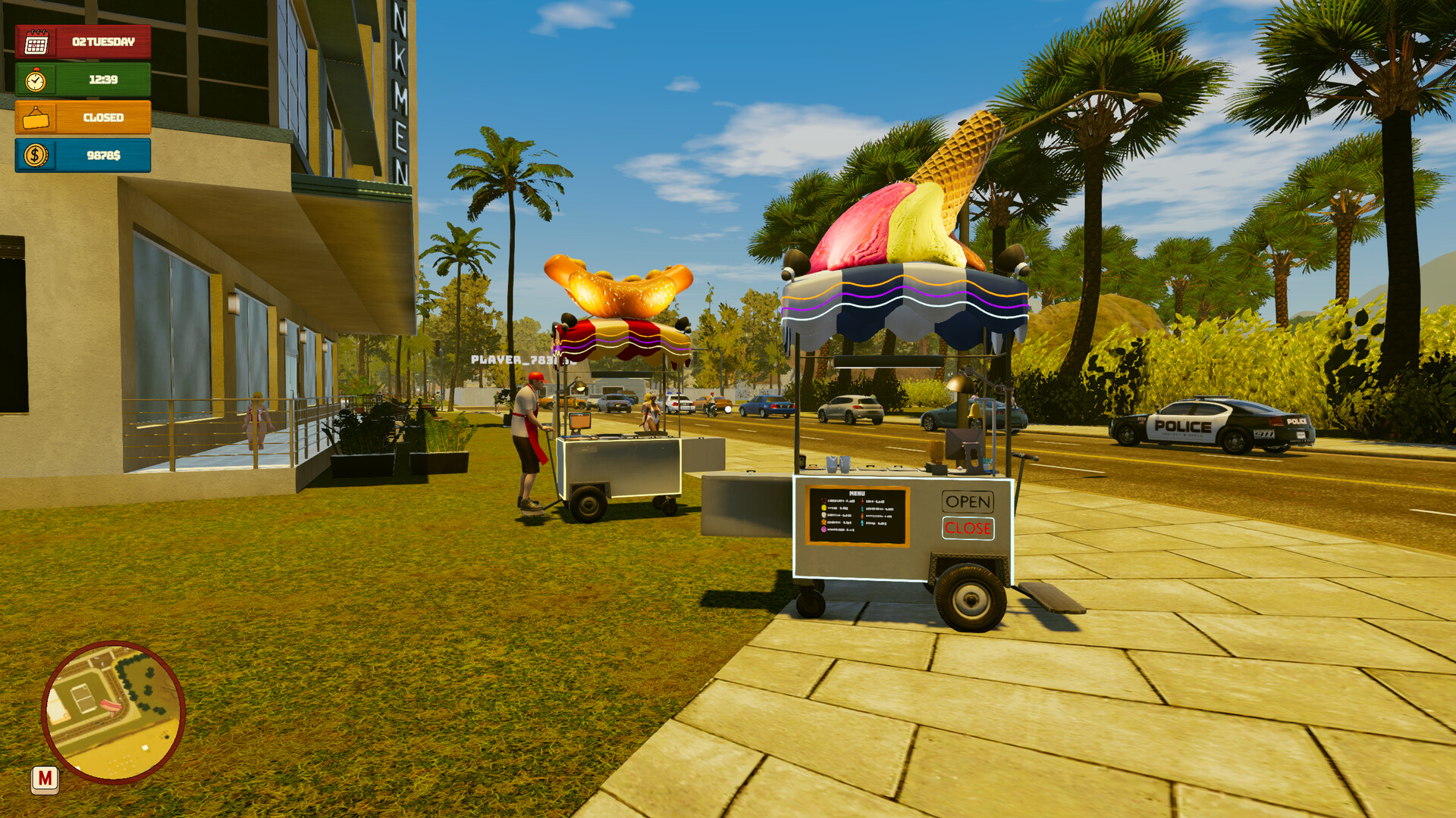 Summer Delicious Simulator gameplay on a PC monitor